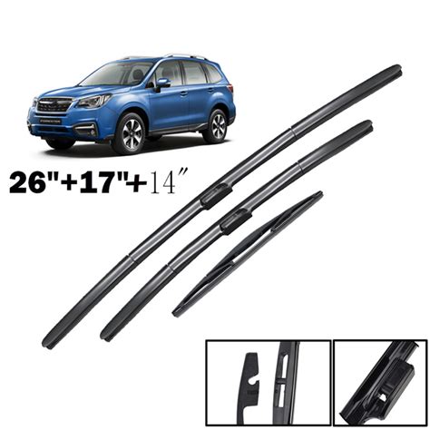 Enlife Wiper LHD Front Rear Wiper Blades Set Kit For Subaru Forester