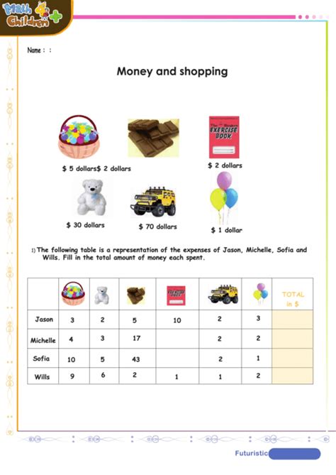 Money And Shopping Worksheet Template Printable Pdf Download