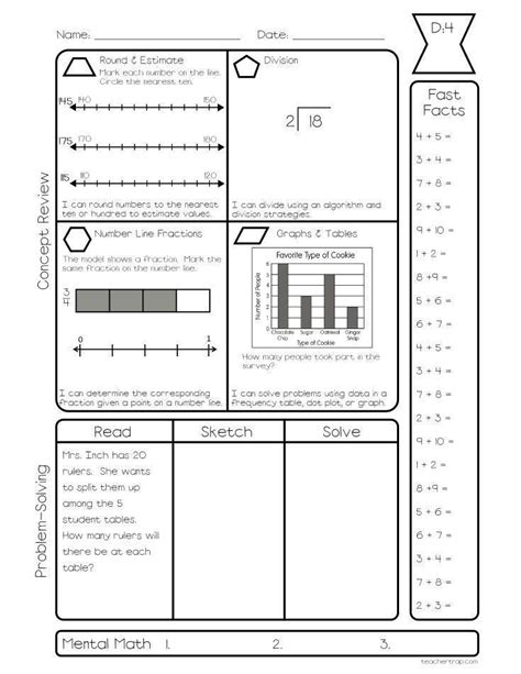 3rd Grade Math Review Worksheets