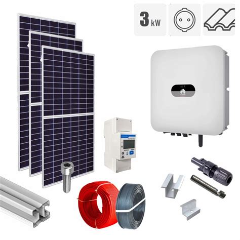 Sistem Fotovoltaic 3 KW Invertor Huawei KIT PV 3KW T HUAWEI TCO Z On