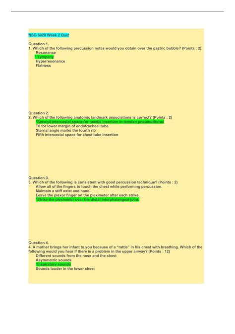 NSG 6020 Weeks 1 2 3 6 8 Quizzes With Answers Solutions Complete