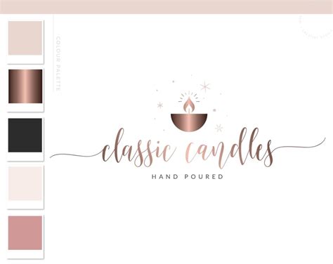 Classic Candles Logo Design Macarons And Mimosas