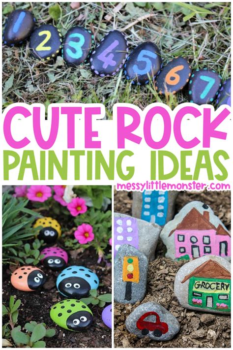 The BEST Rock Painting Ideas for kids! - Messy Little Monster