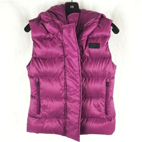 Nike Womens Vest Down Puffer Uptown 550 Fill Quilted Oversized Hood