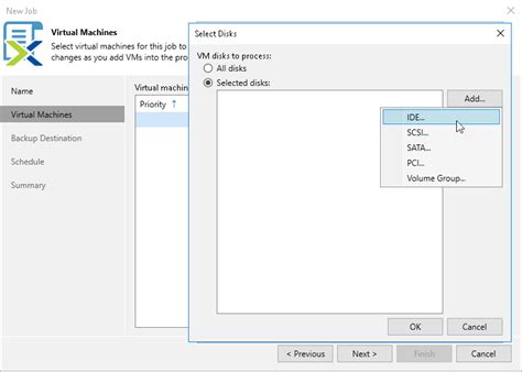 Step B Choose Disks And Volume Groups Veeam Backup For Nutanix Ahv