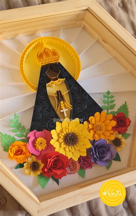 Quadro Nossa Senhora Aparecida Em Quilling Elo