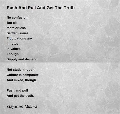 Push And Pull And Get The Truth By Gajanan Mishra Push And Pull And