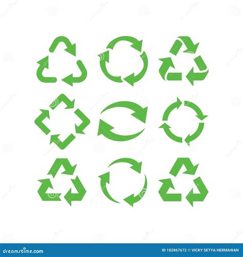 Recycle Icon Vector Arrow Symbol Eco Waste Reuse Cycle Waste Circle