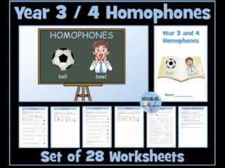 Homophones Year 3 And 4 Inspire And Educate By Krazikas