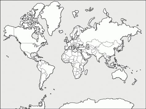 7 Printable Blank Maps For Coloring Activities In Your Geography - World Map Printable Color ...