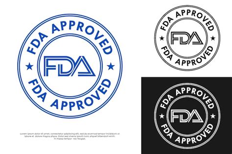 Premium Vector Fda Approved Logo Template Illustration