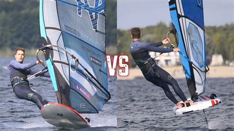 FOIL Vs FINNE Voll PERVERS Windsurfen Im Herbst YouTube