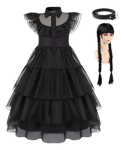 Disfraz De Merlina Adams For Ni A Vestido Wednesday Adams Cosplay Party