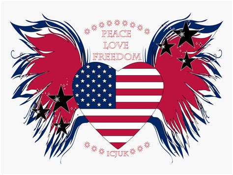 Transparent Us Flag Clip Art - Heart Usa Flag Png, Png Download ...