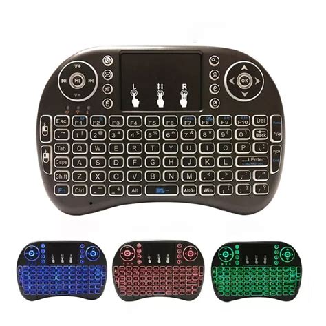 Mini Teclado Inal Mbrico Android Smart Tv Iluminado Tvbox Luegopago