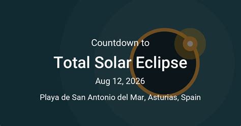 Total Solar Eclipse Countdown Countdown To Aug 12 2026 73116 Pm In