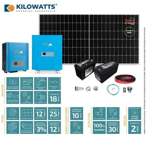 Kit Fotovoltaico Ongrid Casas Bahia