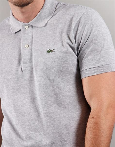 Lacoste Best Polo Shirt Silver Chine Terraces Menswear