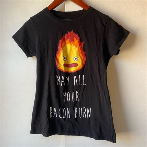 Howls Moving Castle Tops Small May All Your Bacon Burn T Shirt