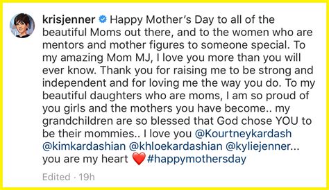 Kendall Jenner Had The Best Response To Kriss Mothers Day Post That