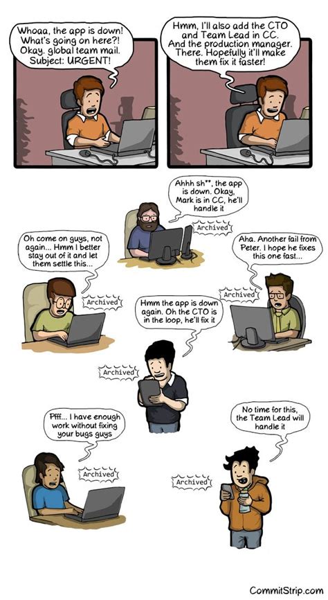 The Bystander Effect Tngeek Humour Geek Humour Informatique
