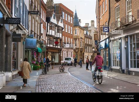 Trinity Street Cambridge, view of Trinity Street, a popular shopping street in the centre of ...