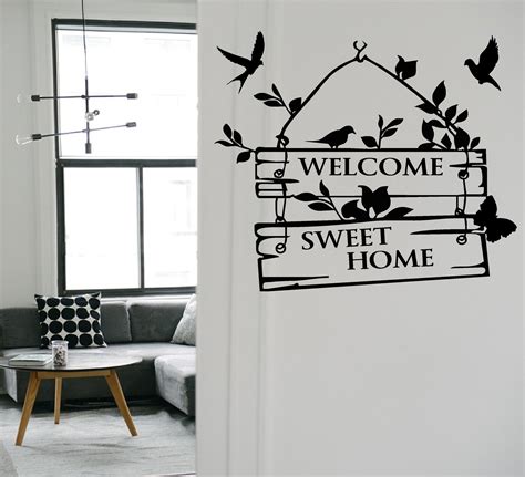 WELCOME HOME wall art sticker, decal, mural, great for any wall – Wall ...