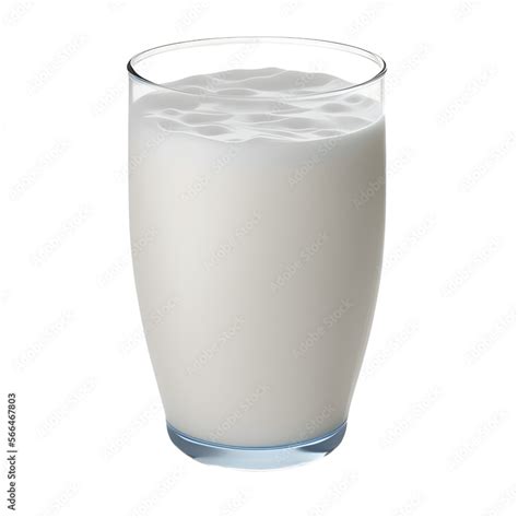 Glass Of Milk On A Transparent Background Png File Stock Illustration