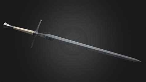 Silver Witcher Netflix Sword Download Free 3d Model By Nexxer