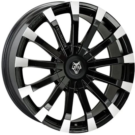 X Wolfrace Eurosport Renaissance Gloss Black Polished Alloy Wheels