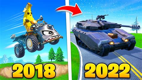 Fortnites History Of Vehicles Up To Season 2 Youtube