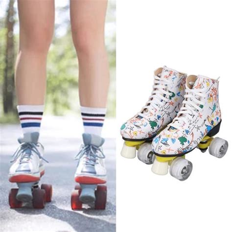 Classic Roller Patins Roulettes Pour Femmes Et Homme Quad Skates