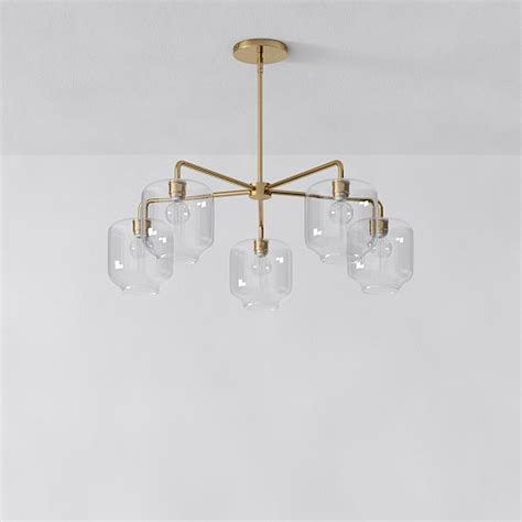 Sculptural Glass Light Pebble Chandelier West Elm