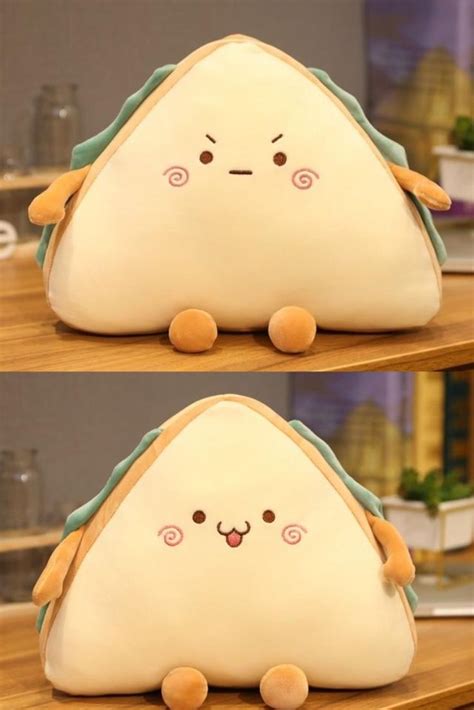 Sandwich With Emotions Sandwich Plush Bread Plush Toy Bread Stuffed