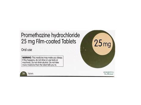 Promethazine Hydrochloride 56 X 25mg Tablets Chemist 4 U