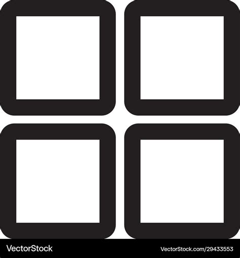 Four Squares Logo Design Grid Can Be Used Vector Image