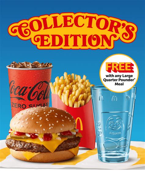 Deal Mcdonald S Free Glass With Large Quarter Pounder Range Meal