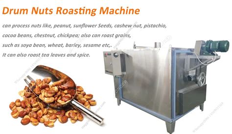 Commercial Almond Sesame Sunflower Seeds Soybean Toasting Cashew Cocoa