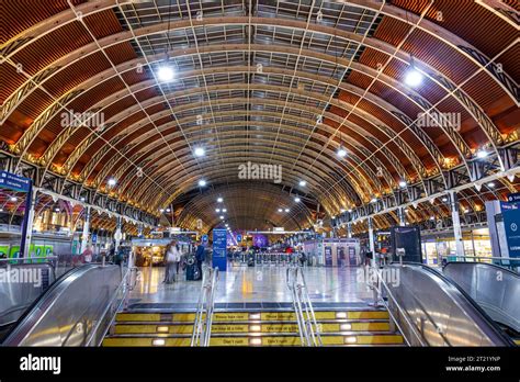 Twilight View Of Paddington Train Station In London England Stock