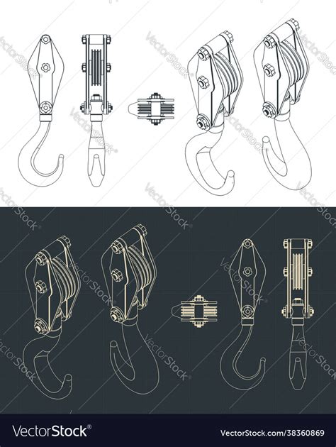 Crane hook drawings Royalty Free Vector Image - VectorStock