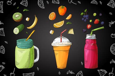 Premium Vector Hand Drawn Smoothie Illustration