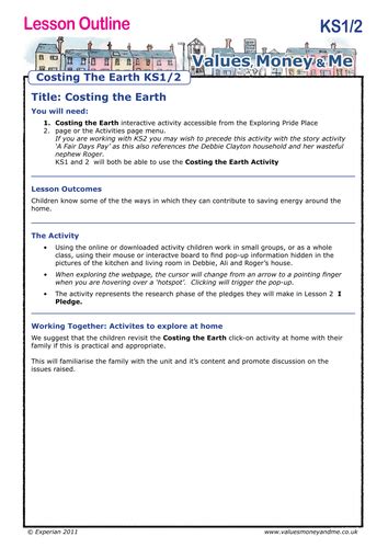 Costing The Earth Ks12 Lesson 1costing The Earth Teaching Resources