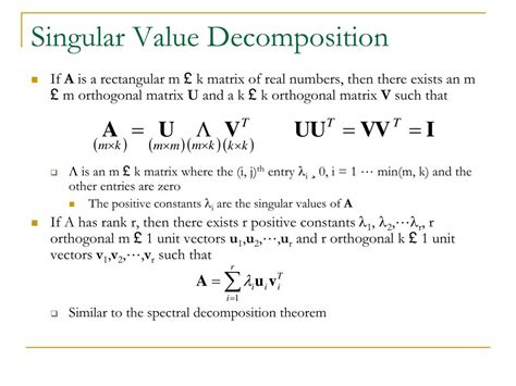 Ppt Eigen Decomposition And Singular Value Decomposition Powerpoint