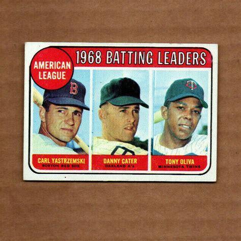 Topps Al Batting Leaders Carl Yastrzemski Danny Cater Tony