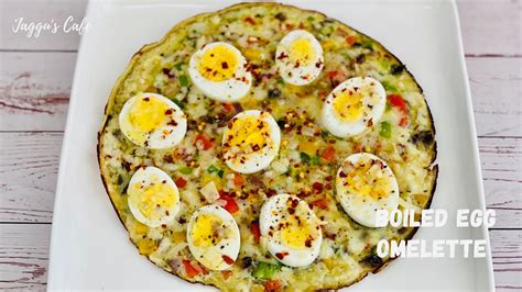 Boiled Egg Omelette Perfect And Healthy Egg Breakfast Recipe Easy Omelette Recipe With Boiled