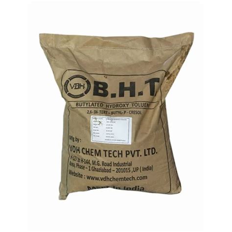 Butylated Hydroxytoluene For Industrial Packaging Size 25 Kg At Rs