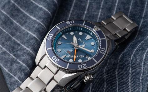 Seiko Prospex Sfk Sfk J Sumo Aqua Solar Gmt Divers Sea Blue Dial