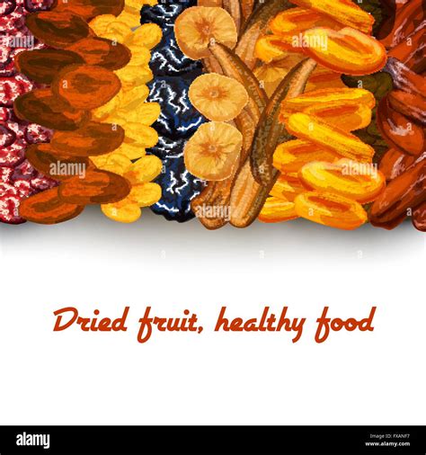 Dried Fruit Background Print Stock Vector Image And Art Alamy