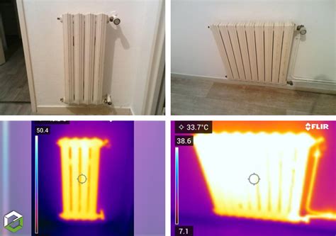 Thermographie infrarouge caméra thermique radiateur et plancher