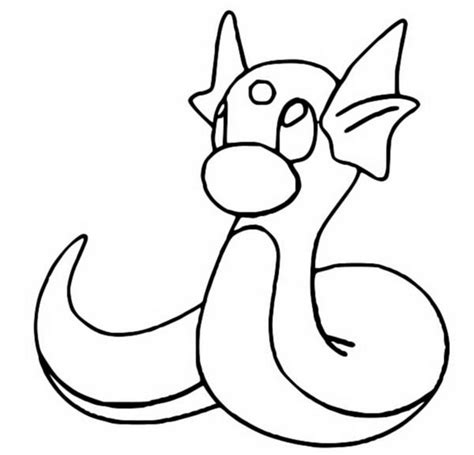 Coloring Pages Pokemon Dratini Drawings Pokemon